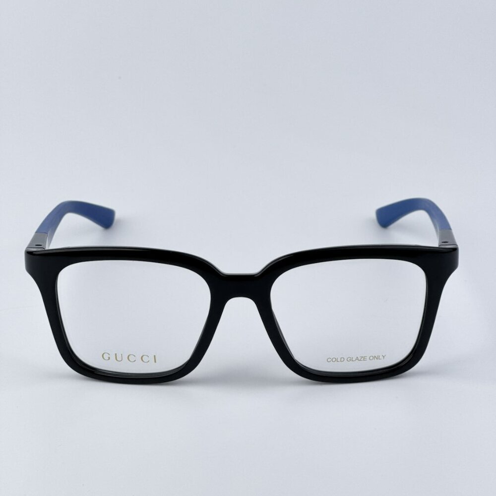 Gucci GG1738O 004 BRAND NEW Eyeglasses Black Blue Unisex Square